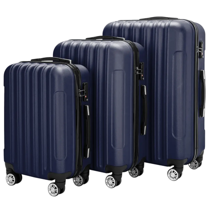 3 Pcs Suitcase Lightweight ABS Carry-on Hand Luggage 4 Spinner Wheels Trolley Case by N/A
