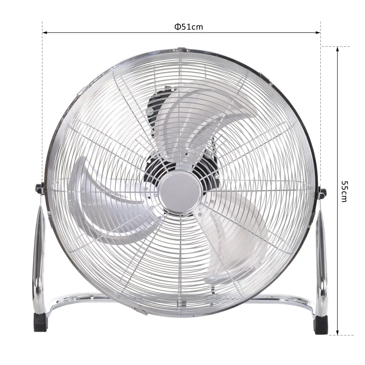 HOMCOM 55cm 100W Tower Fan Home Office Moving Oscillation with 3-Speed Wind by Unbranded
