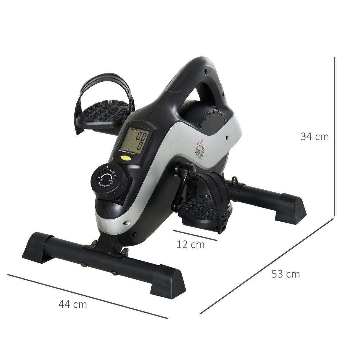 Mini Exercise Bike 8 Levels Magnetic Resistance Leg Fitness LCD Display HOMCOM by Unbranded