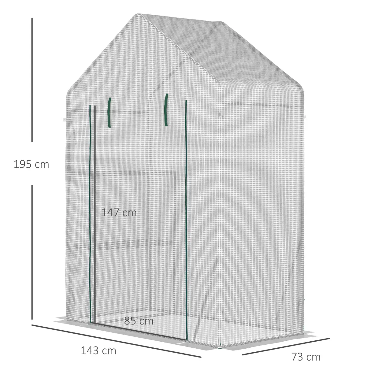 Greenhouse for Outdoor, Portable Gardening Plant Grow House w/ Shelf Outsunny by Unbranded
