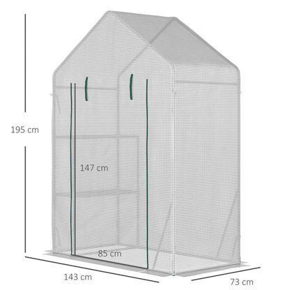 Greenhouse for Outdoor, Portable Gardening Plant Grow House w/ Shelf Outsunny by Unbranded