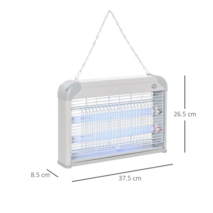 LED Wall-mounted Portable Mosquito Killer Lamp, Steel-Grey by Outsunny
