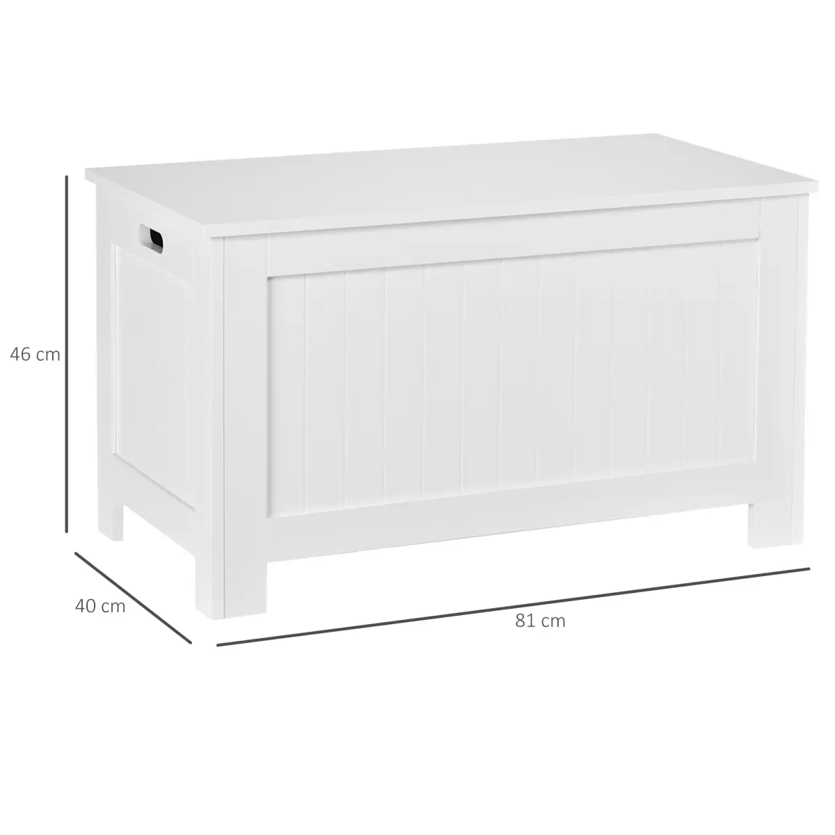 Large Storage Box Toy Chest with Lid & Safety Hinges by HOMCOM