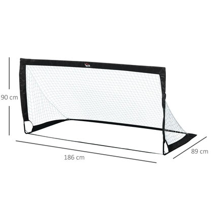 Football Goal Folding Outdoor with All Weather Net Kids Adults 6'x3' HOMCOM by Unbranded