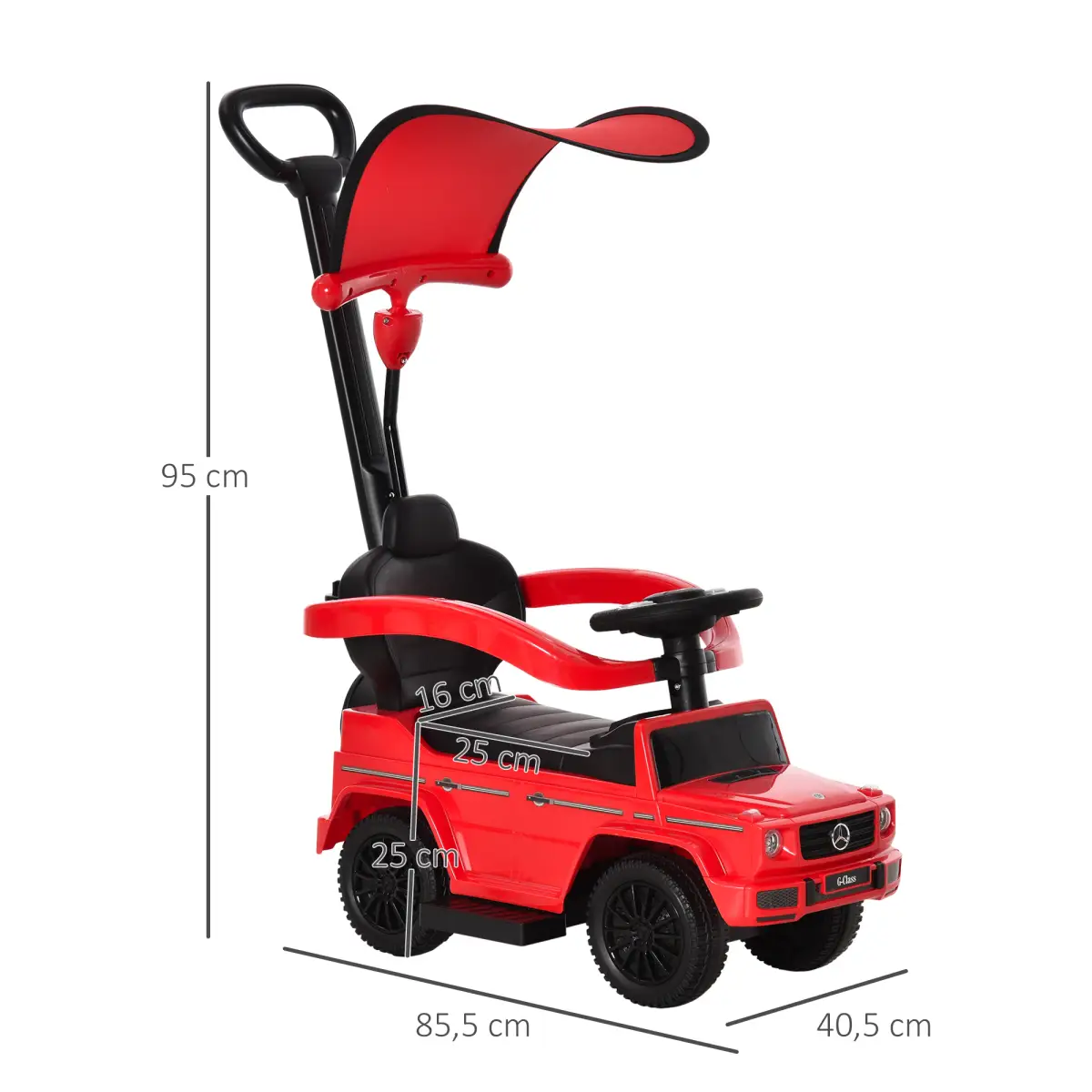 Benz G350 Ride-on Sliding Car Floor Slider Stroller Kids Vehicle, Red HOMCOM by Unbranded