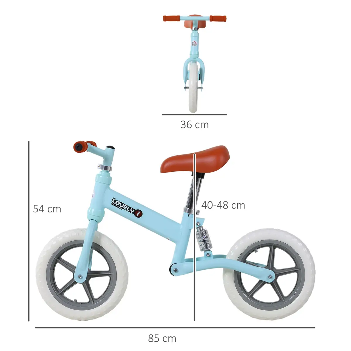 Kid Balance Bike ChildrenBicycle Adjustable Seat 2-5 Years No Pedal HOMCOM by Unbranded