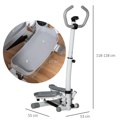 Adjustable Twist Stepper Step Machine For Home Gym Aerobic Workout HOMCOM by Unbranded