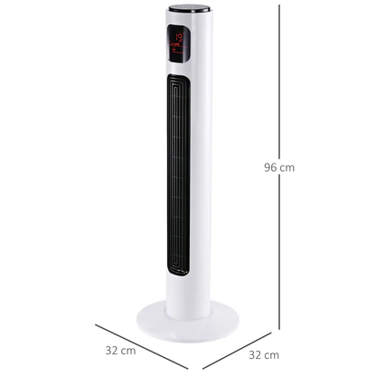 Fan Tower, ?32x96H cm-White by HOMCOM