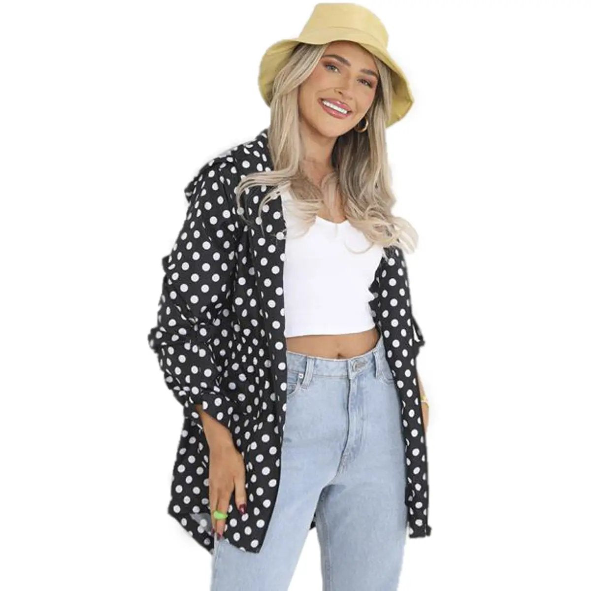 Ladies Brave Soul Ravespots Rain Mac by Brave Soul