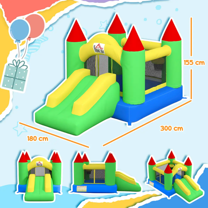 Bouncy Castle with Slide Inflatable Bouncer Kids Jumper Bounce Castle HOMCOM by Unbranded