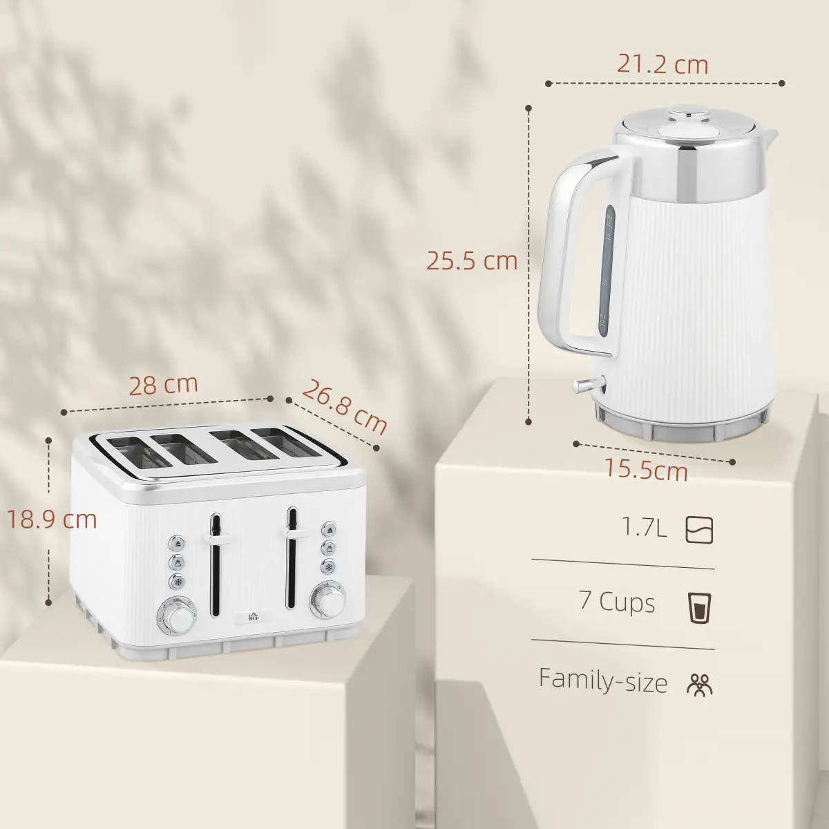 Kettle and Toaster Set by N/A