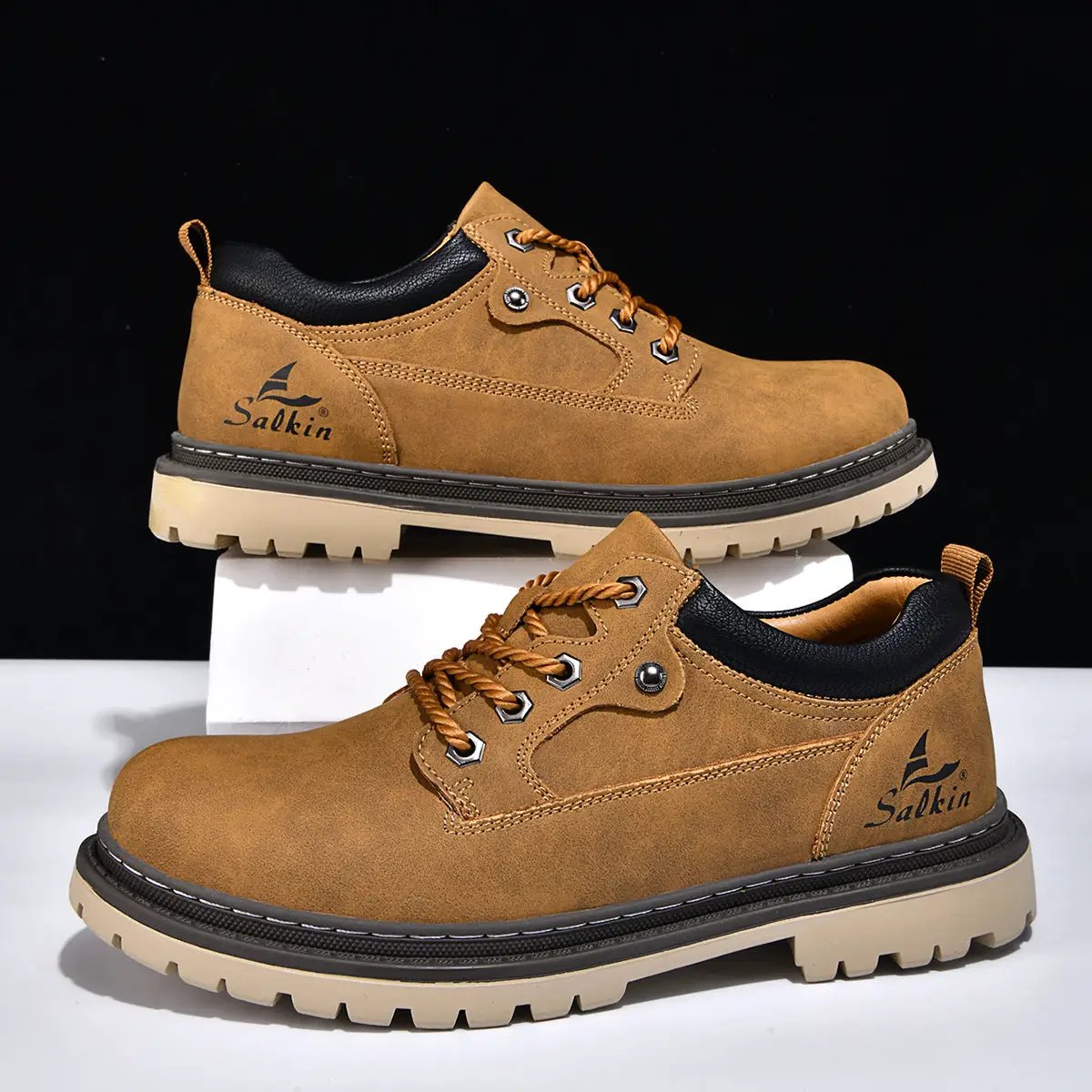 British-style Work Boots For Trendy Men by Dropshipman
