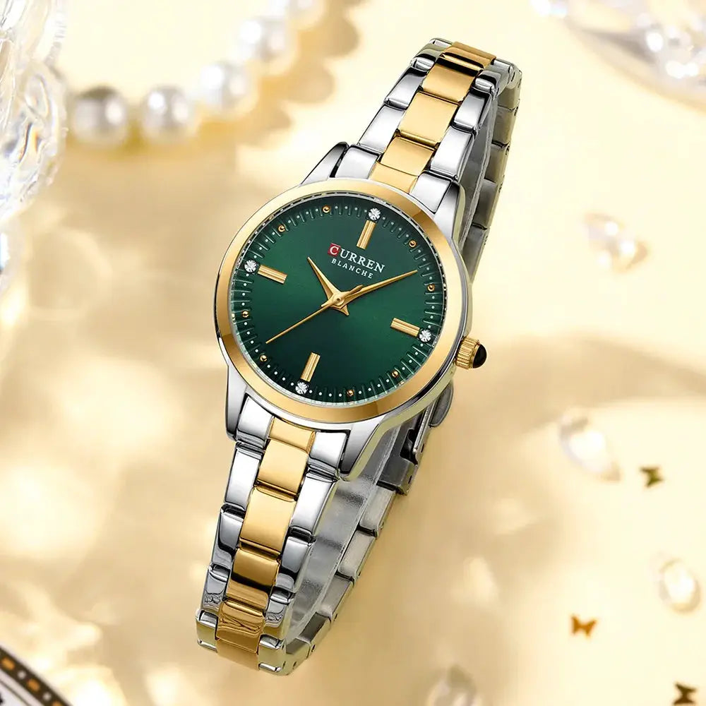 CURREN Women's Stainless Steel Strap Watch Perfect Blend of Minimalism and Fashion for Elegant Daily Wear with Box by All Mart Bristol Ltd