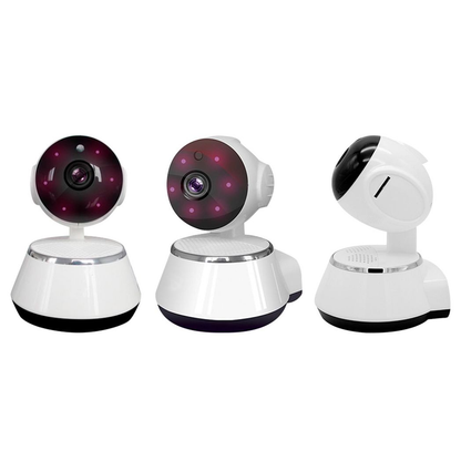 Aquarius 360 HD Indoor Smart Home White Camera With 8GB Gold Micro Sd Card by Aquarius
