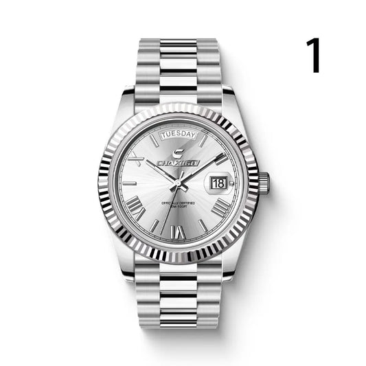 Fashion Men's Watch Steel Band Large Dial Quartz Wrist Watch by Dropshipman