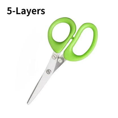 1Pc/2Pcs New Stainless Steel 3/5-Layer Kitchen Scissors, Suitable for Cutting and Cooking Chili Peppers, Onions, and Cilantro by All Mart Bristol Ltd