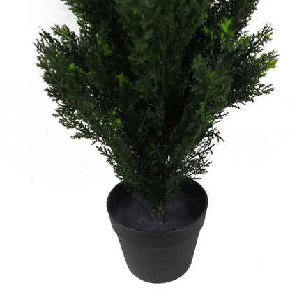 90cm Artificial Cedar Cypress Topiary UV Resistant by Leaf