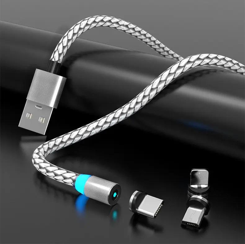 Compatible with Apple , Magnetic Data Cable Breathing Light Magnetic Mobile Phone Charging Cable by Dropshipman