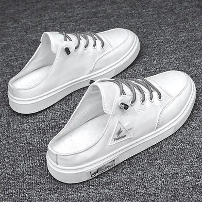 Men's Summer Wear Breathable Deodorant Slip-on Lofter Half Slippers Casual Sports Heel-free Fashion Shoes by Dropshipman