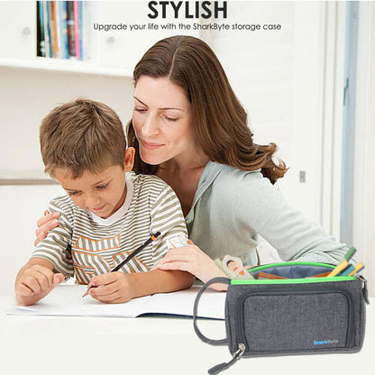 Large Capacity Pencil Case 3 Compartment Stationery Pouches Makeup Bag Storage by All Mart Bristol Ltd