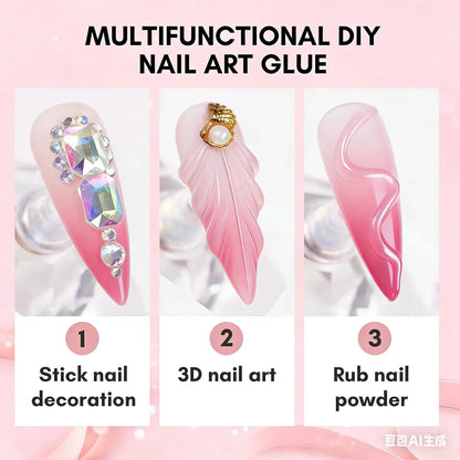 Makartt Nail Rhinestone Glue, Gel Nail Glue for Rhinestones for 3D Design Super Strong Adhesive Nail Gem Glue for Christmas DIY by All Mart Bristol Ltd