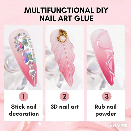 Makartt Nail Rhinestone Glue, Gel Nail Glue for Rhinestones for 3D Design Super Strong Adhesive Nail Gem Glue for Christmas DIY by All Mart Bristol Ltd