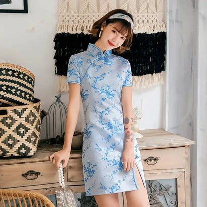 2026 New Cheongsam Short Daily Banquet Skirt New Spring and Summer Improved Chinese Style by All Mart Bristol Ltd
