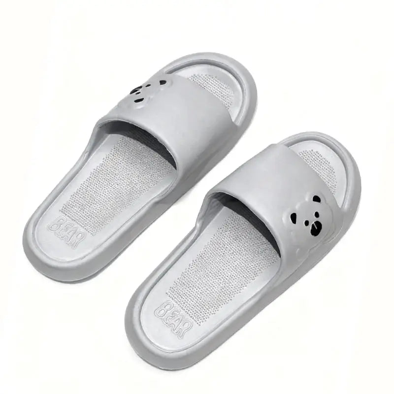 Summer Cartoon Bear Indoor Slippers for Women Lightweight Soft EVA Slides Woman Comfort Home Bathroom Non Slip Slippers by All Mart Bristol Ltd