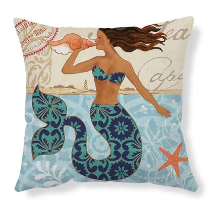 Cushion Covers Sea Turtle Printed Throw Pillow Cases For Home Decor Sofa Chair Seat by Dropshipman