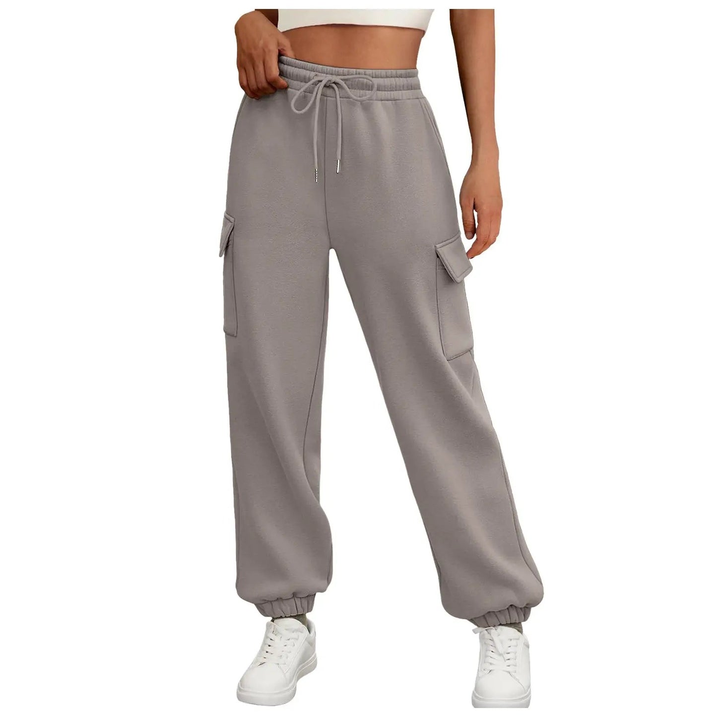 Women's Sweatpants Fleece Lined Baggy Athletic Jogger Trousers With Pockets Fall Casual Trendy Cargo Pants Fall Outfits by Dropshipman