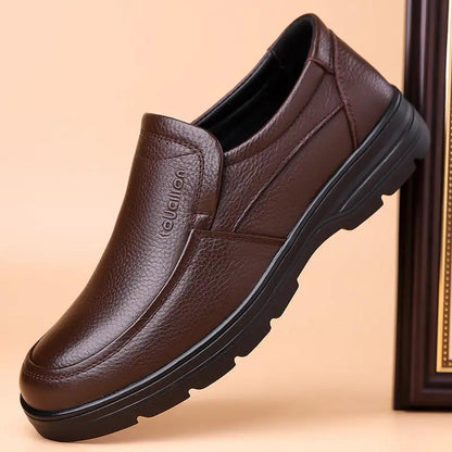 Men's Genuine Leather Lace-up Business Casual Shoes by Dropshipman