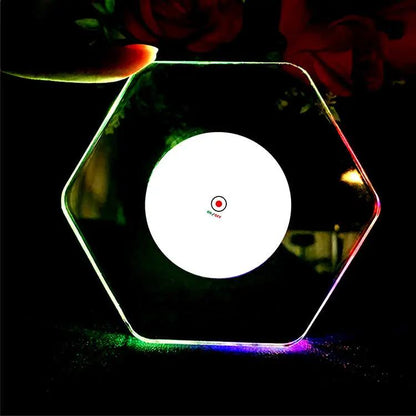 LED Glow Coaster Acrylic Crystal Emitting Luminous Bar Cocktail Mug Stand Light Coasters Flashing Base Tableware Decoration Pads by Dropshipman