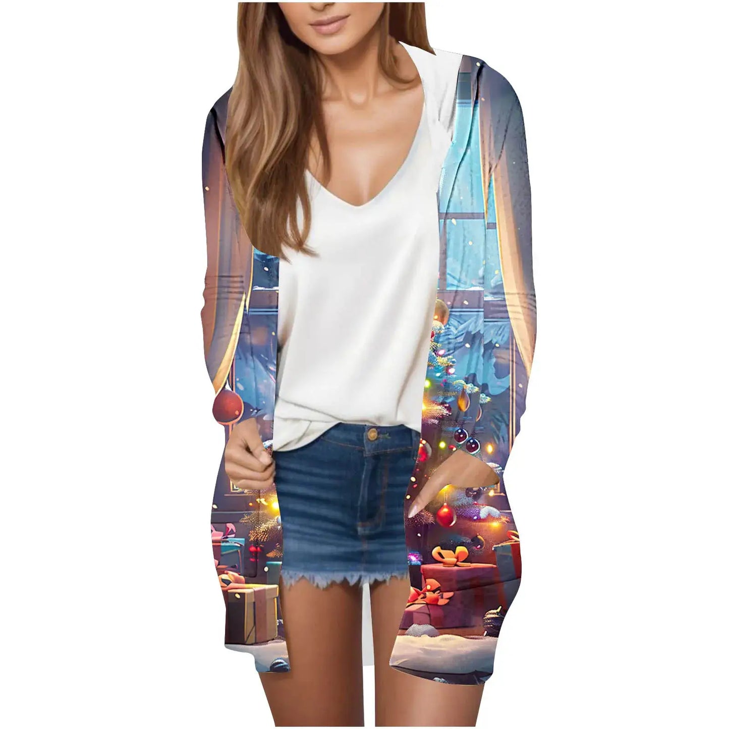 Manufacturer Cross-Border Women's Fashion New Loose Simple Pocket Hooded Cardigan Jacket by All Mart Bristol Ltd