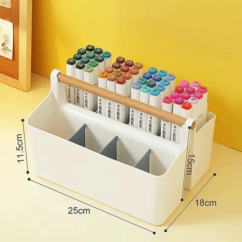 1Pc Multifunctional Storage Holder School Office Portable Pen Holder Storage Box Large Capacity Desktop Sundries Storage Basket by All Mart Bristol Ltd