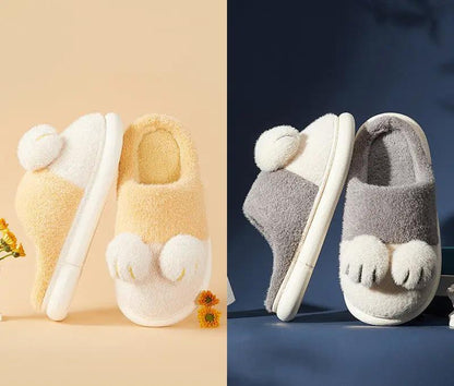 Cat's Claw Cotton Slippers Women Cute Plush by Dropshipman