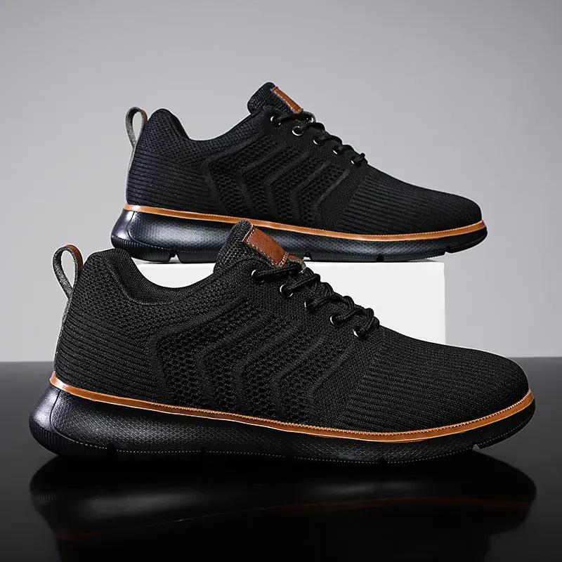 Plus-size Mens Shoes Flyknit Mesh Shoes Casual Sports Shoes by Dropshipman