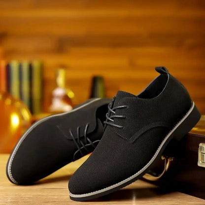 Large Size Men's Leather Shoes Casual Suede Leather Shoes by Dropshipman