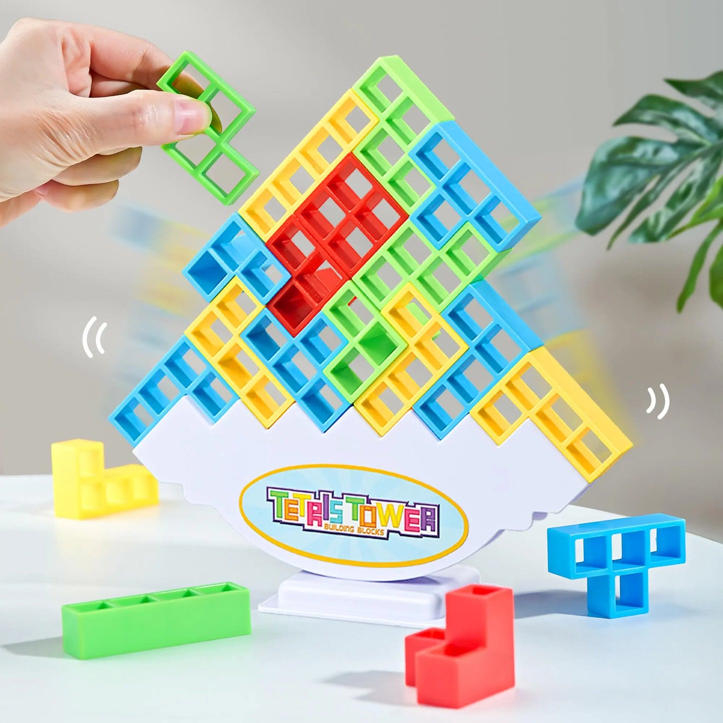 Durable Building Balance Blocks Board Game, 1 Set Tetra Tower Stacking Games, Unisex Birthday Gifts for Kids, Adults, Gift for Her, Fidget Toys Gifts for Kids Toys for Boys, Creative Building Blocks, Family Fun Game, Stem Building Blocks