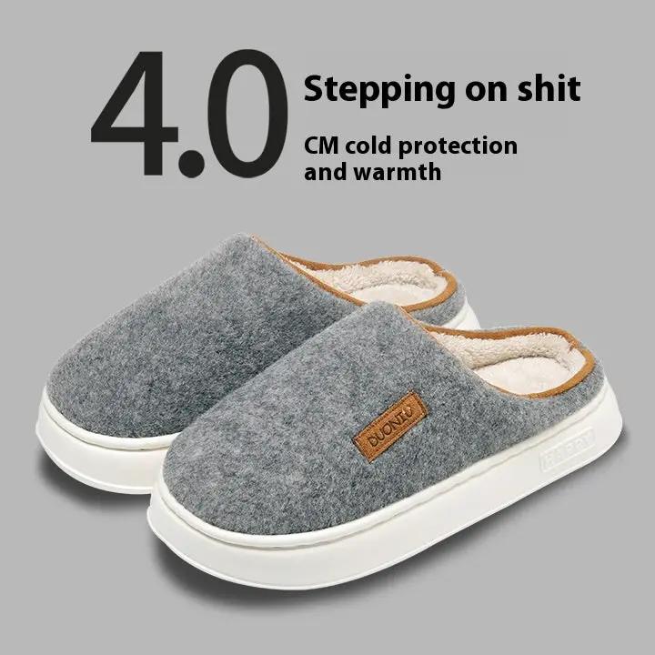 Cotton Slippers Women's Winter Solid Color by Dropshipman