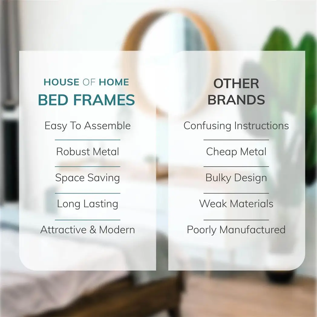 Extra Strong Single Metal Bed Frame In Silver by House of Home