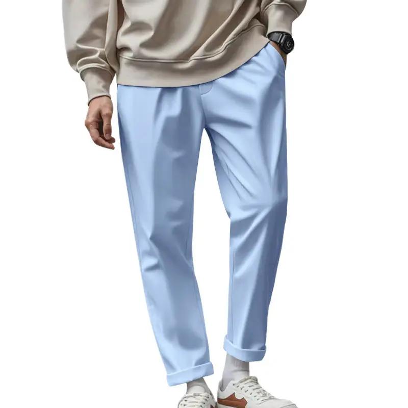 Men's Trousers With Pockets Casual Loose Comfortable Quick-drying Waist-tied Pants by Dropshipman