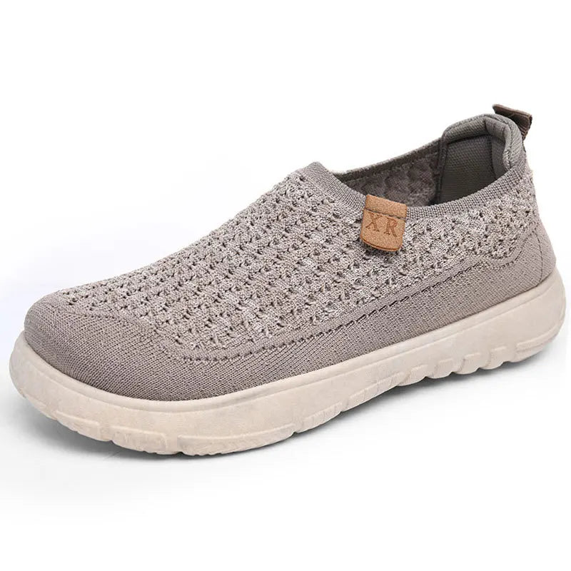 Spring and summer fly-woven breathable mesh shoes for women trendy easiest for matchthick sole loafers comfortable casual shoe by All Mart Bristol Ltd
