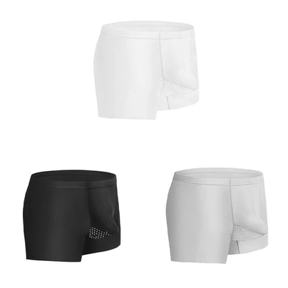 3PCS Men Boxer Shorts Mens Ice Silk Seamless Underwear Boxers Homme Ice Silk Boxershorts Breathable Mesh Panties Sexy Underpants by All Mart Bristol Ltd