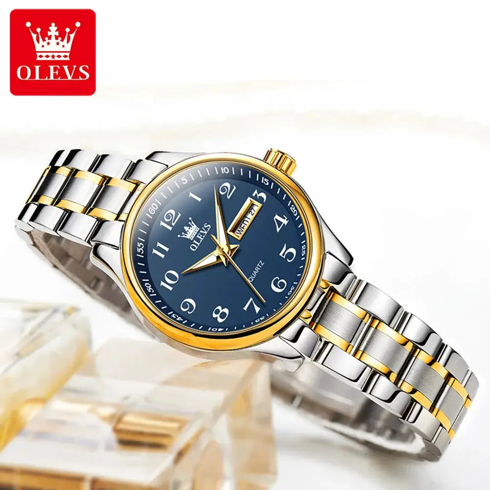 OLEVS Brand Ladies' Watch Quartz Watch Calendar Week Waterproof 5567 by All Mart Bristol Ltd