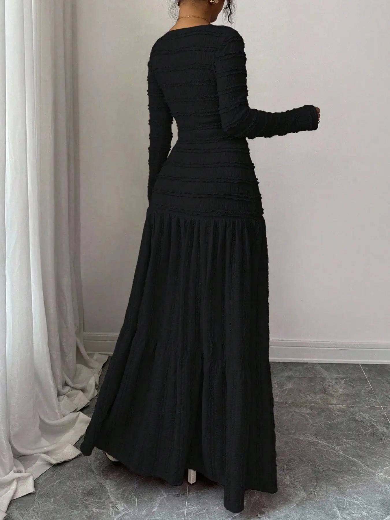 Women'S Casual Elegant Party Sweet Cute Long Sleeve Square Neck Dress, Womenswear Stylish Ladies' Formal Evening Wear Elegant Gown, Perfect for Special Occasions Valentine'S Day, Sweet and Cute by All Mart Bristol Ltd