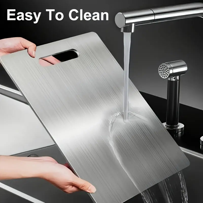 3-Piece High-Quality Stainless Steel Cutting Board Set — Durable, Easy to Clean, Ready for Use in the Kitchen, Space-Saving, Rustproof, and Bpa-Free, Ensuring Food Safety by All Mart Bristol Ltd