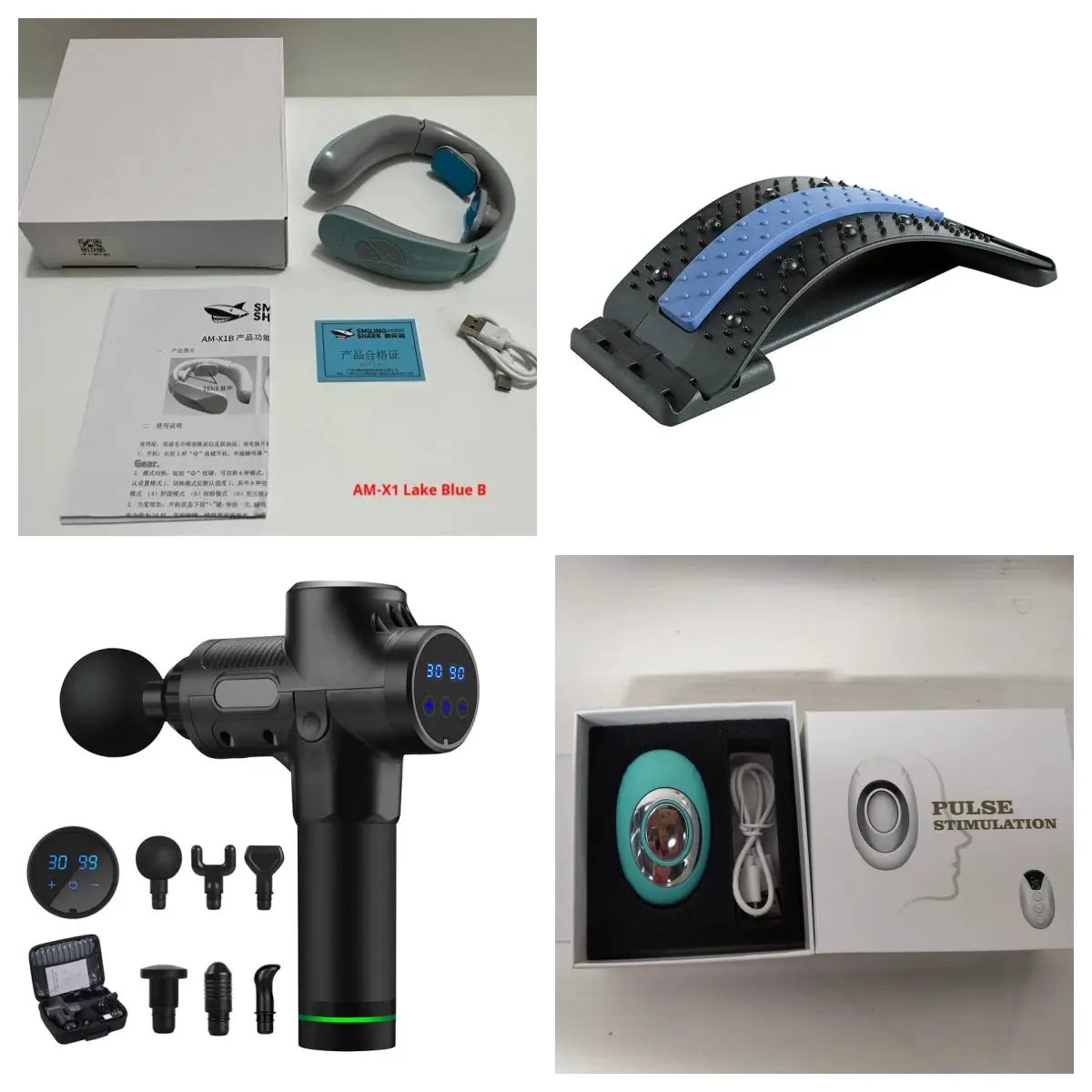 Electric Neck Massager EMS Pulse Rechargeable USB Cervical Traction Therapy Massage Stimulator Pain Relief Heating Function by Dropshipman