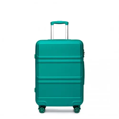 K1871-1L - Kono ABS 20 Inch Sculpted Horizontal Design Cabin Luggage - Teal by All Mart Bristol Ltd