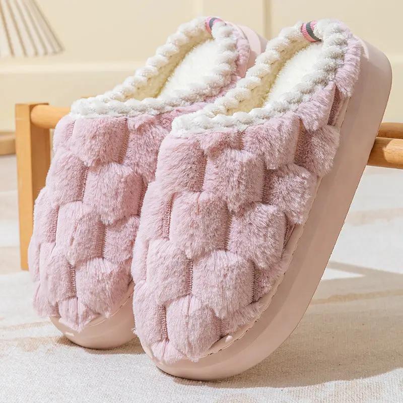 Women's Indoor Non-slip Thick Bottom And Warm Keeping Cotton Slippers by Dropshipman