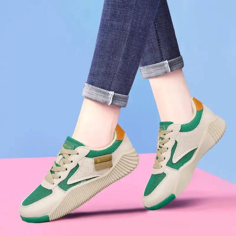 Soft-soled Genuine Leather Sneakers With Non-slip Soles For Running by Dropshipman